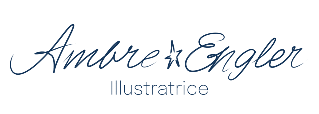 logo Ambre Engler Illustratrice identité visuelle creation de logo illustration sur mesure - Ambre Engler – Illustratrice freelance personnalisée & illustration éditoriale et communication visuelle