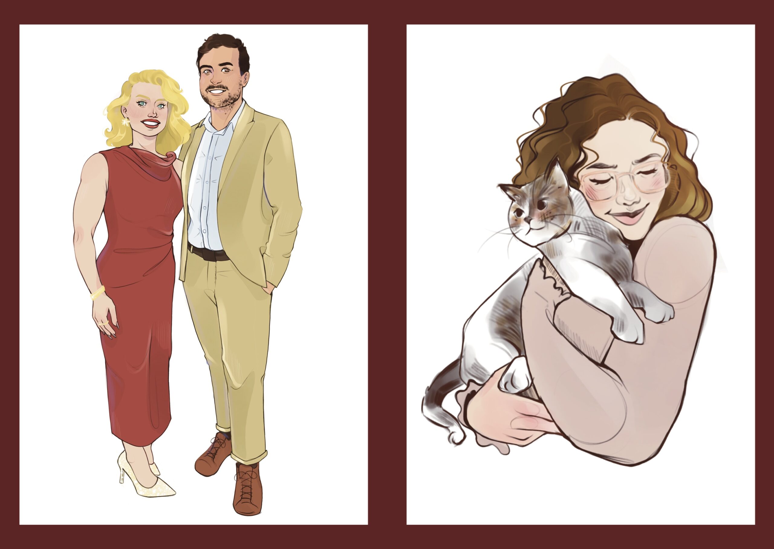 Illustratrice & Graphiste | Ambre Engler edition character design portraits paysage portrait éditorial branding identité visuelle