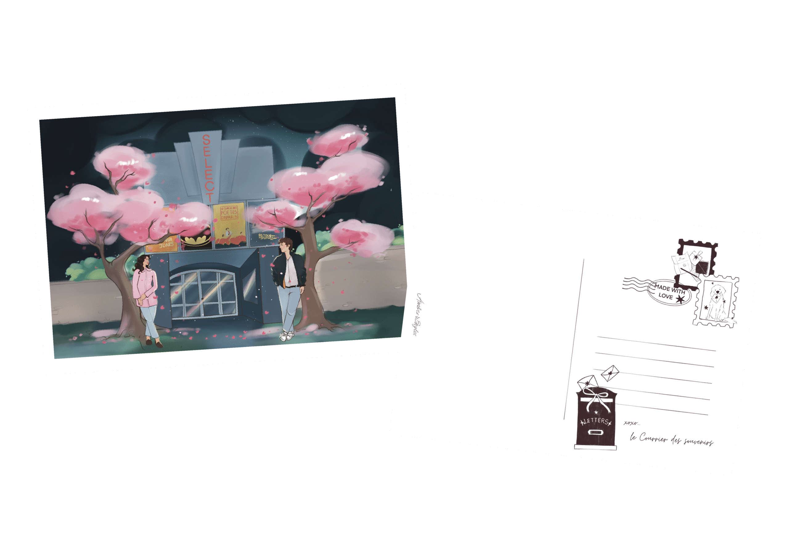 Illustratrice & Graphiste | Ambre Engler edition character design portraits paysage portrait éditorial branding identité visuelle