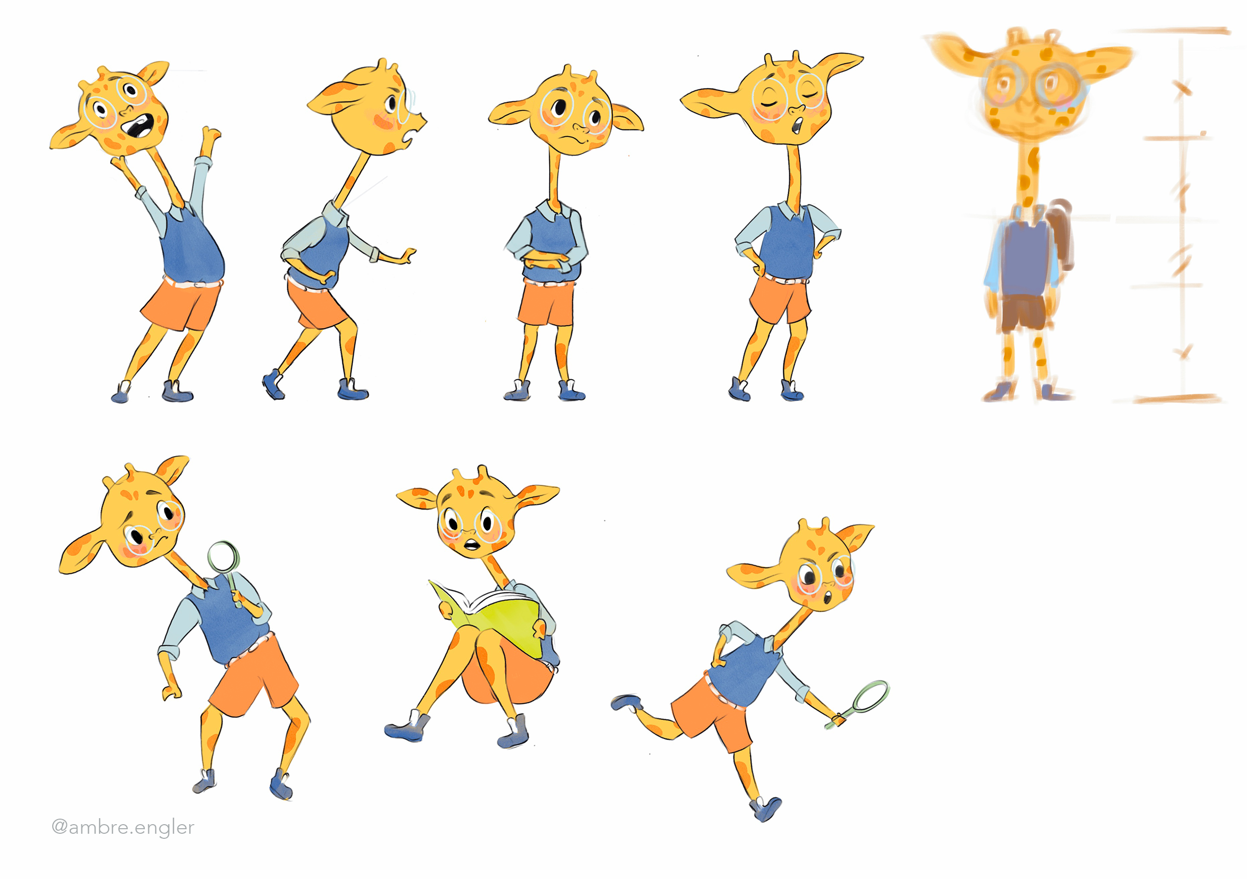 Illustratrice & Graphiste | Ambre Engler edition character design portraits paysage portrait éditorial branding identité visuelle