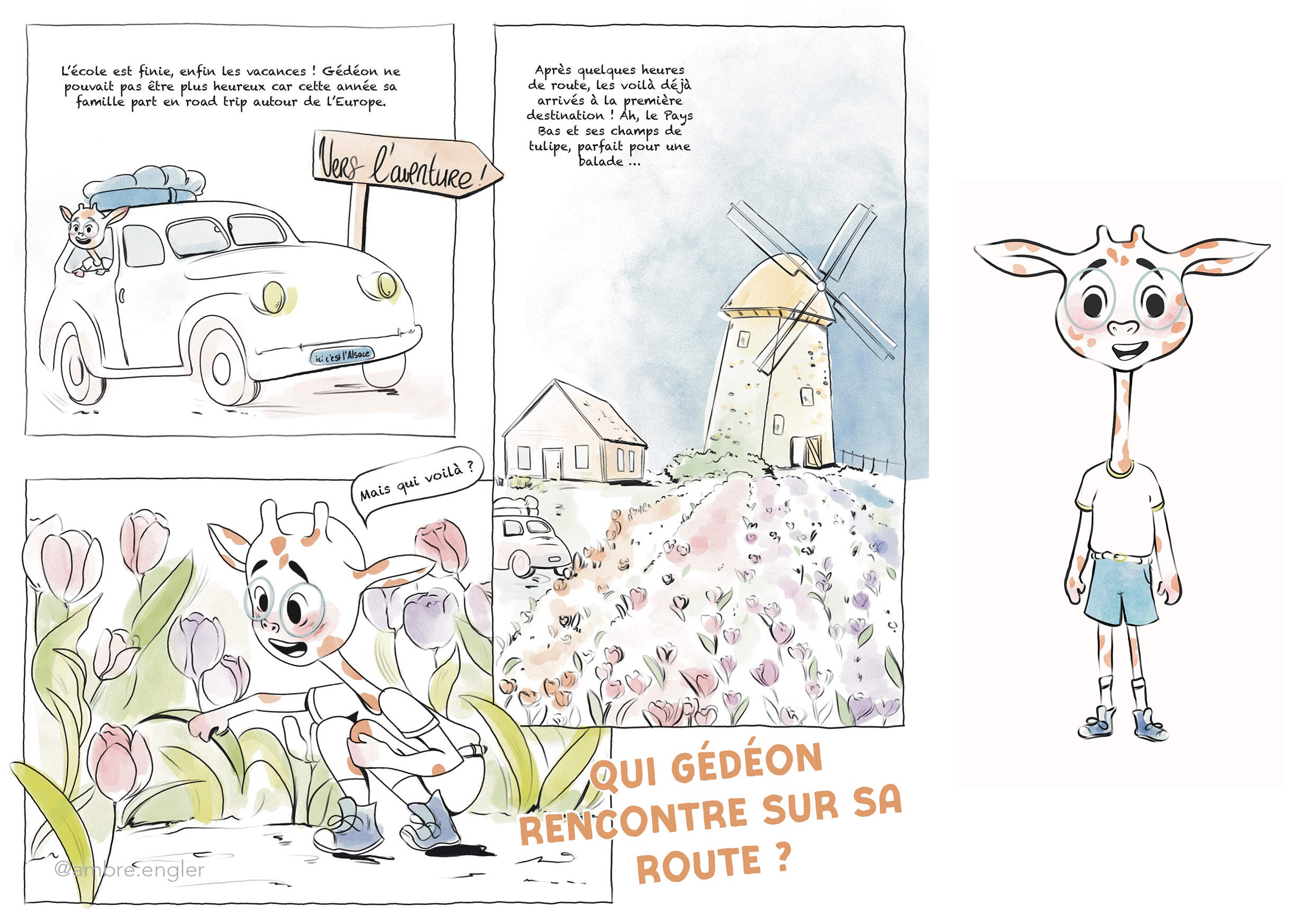 Illustratrice & Graphiste | Ambre Engler edition character design portraits paysage portrait éditorial branding identité visuelle