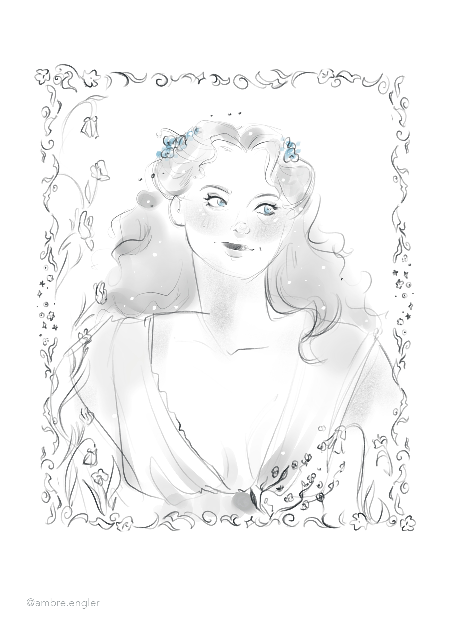 Illustratrice & Graphiste | Ambre Engler edition character design portraits paysage portrait éditorial branding identité visuelle