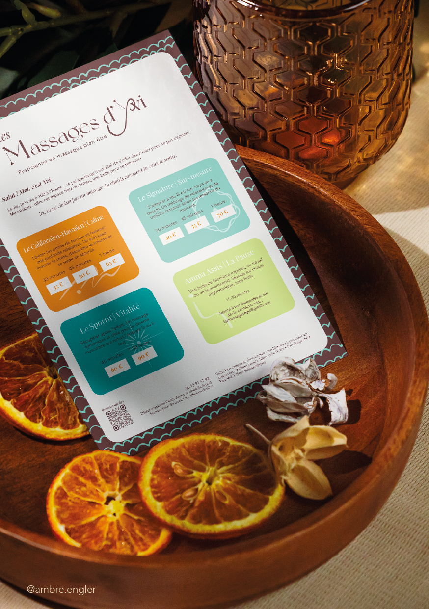 brand design visual identity ambre engler ambre.engler brand storytelling trough image massages bien-être