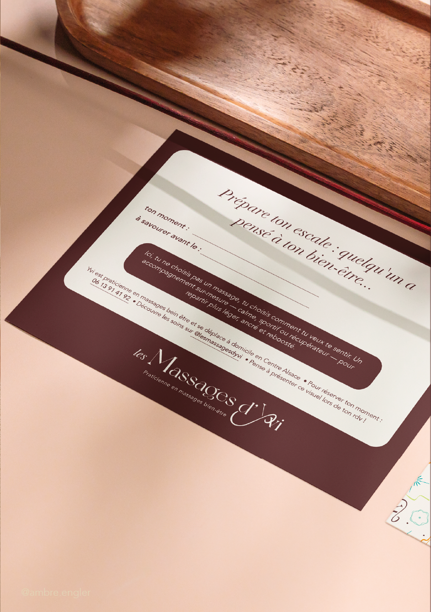 brand design visual identity ambre engler ambre.engler brand storytelling trough image massages bien-être