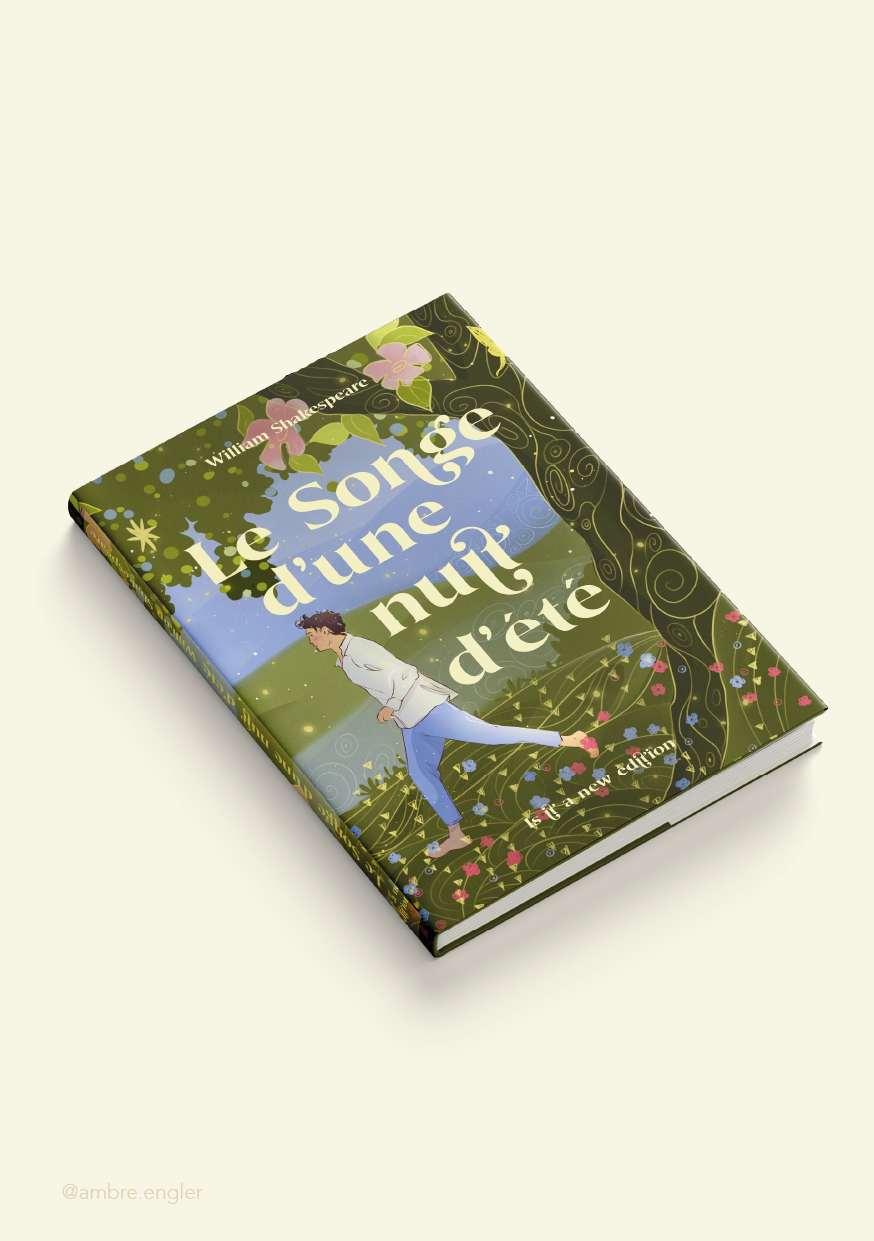 illustration jaquette livre couverture de livre shakespeare le songe d'une nuit d'été Klimt cover coverbook maison d'édition editorial ambreengler ambre engler booklover