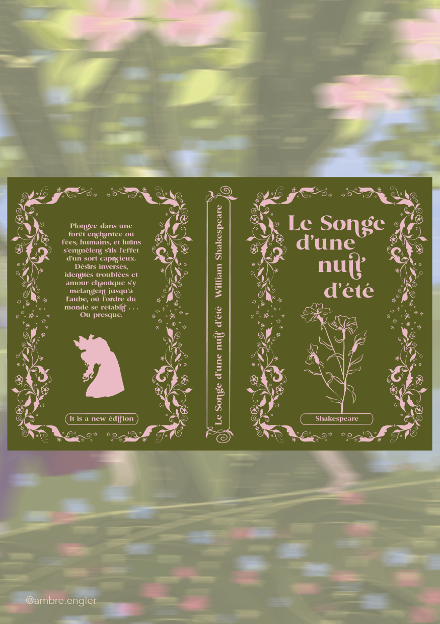 illustration jaquette livre couverture de livre shakespeare le songe d'une nuit d'été Klimt cover coverbook maison d'édition editorial ambreengler ambre engler booklover