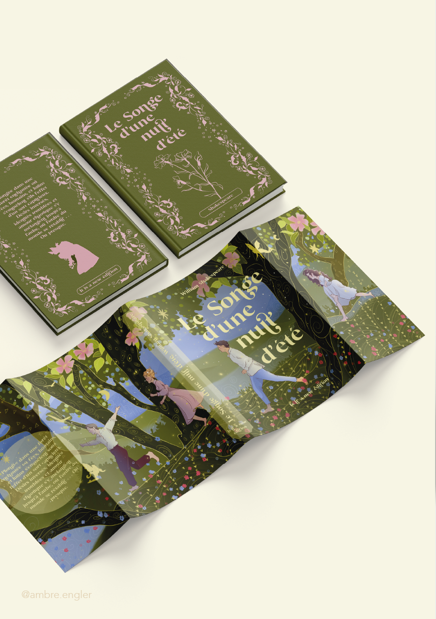 illustration jaquette livre couverture de livre shakespeare le songe d'une nuit d'été Klimt cover coverbook maison d'édition editorial ambreengler ambre engler booklover