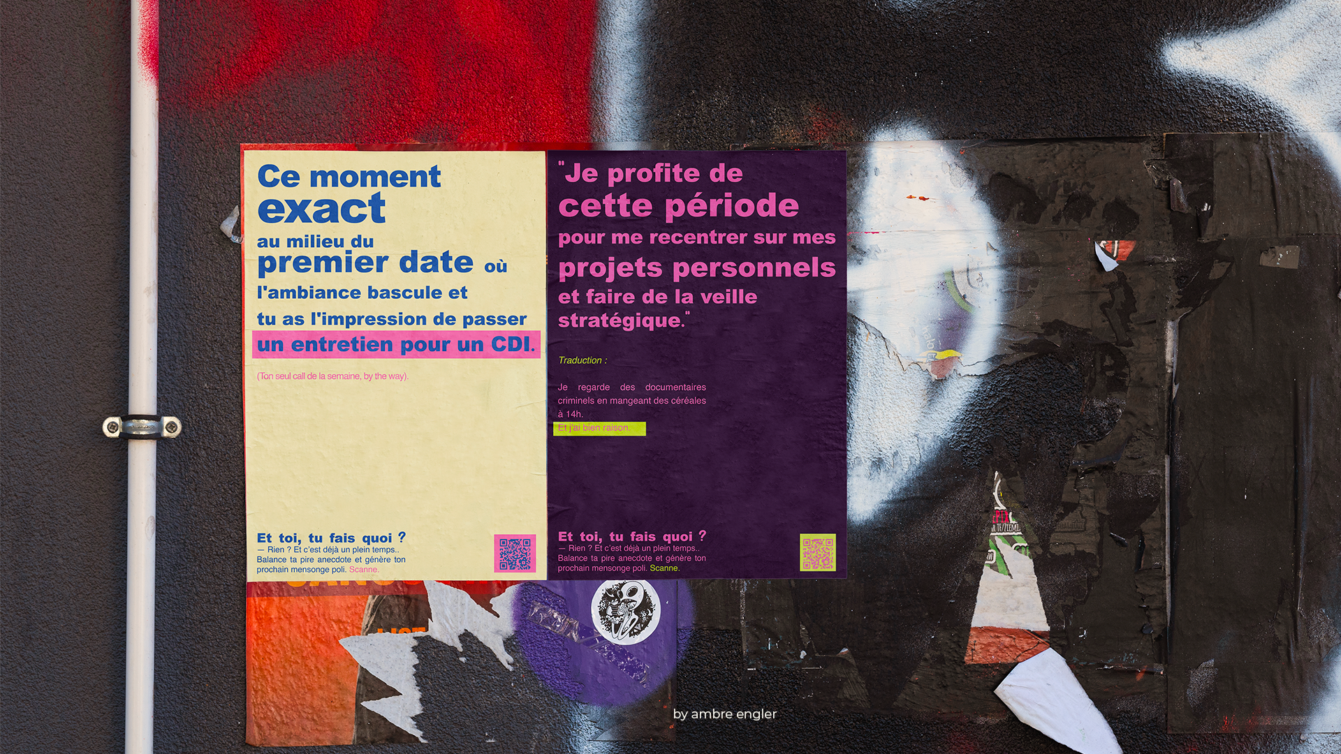 design graphic wall poster flyer Figma application mockup campaign art direction