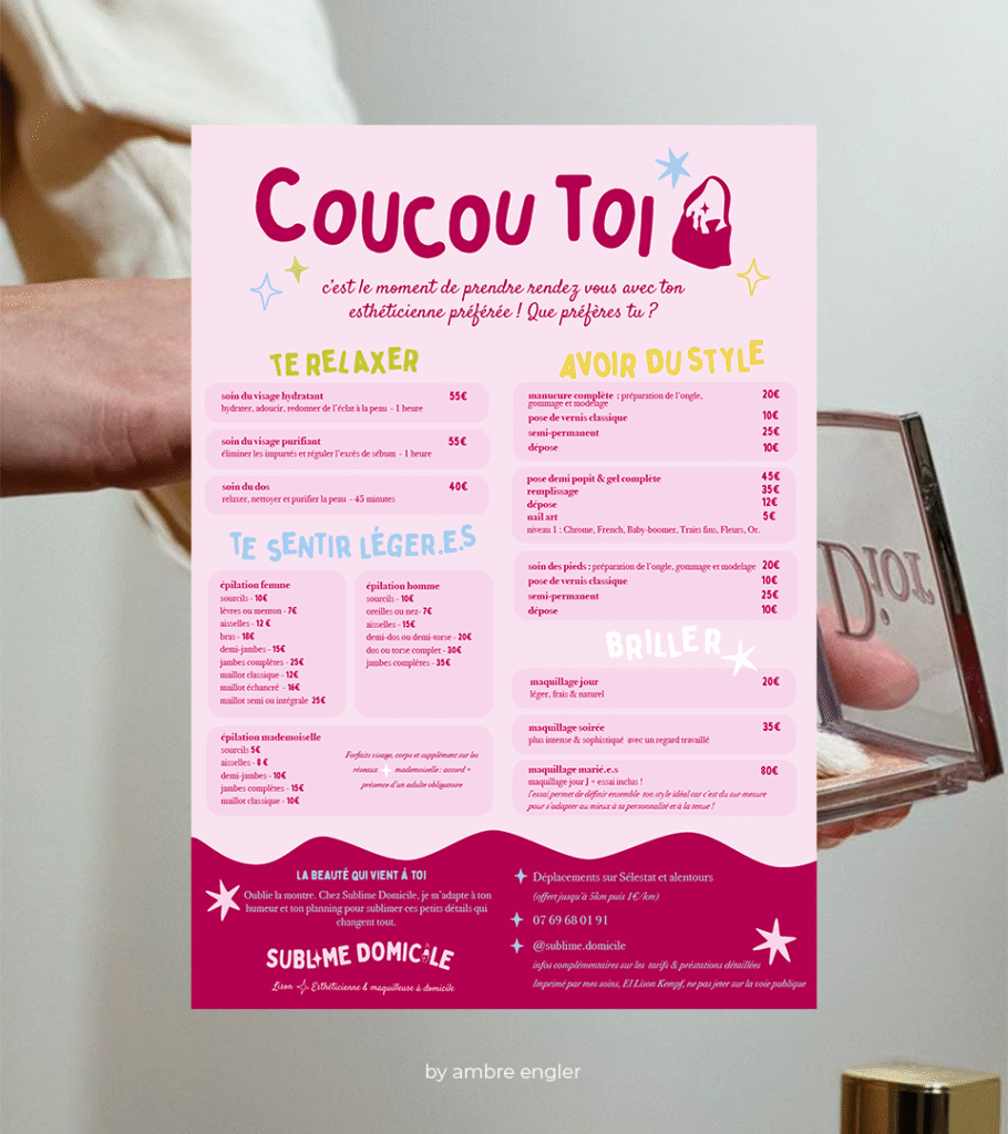 brand design identité visuelle logo carte de visite flyer poster design graphique beauté makeup colorful