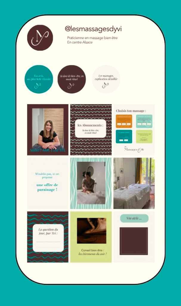 brand design identité visuelle flyer massage carte de visite marque alsace
